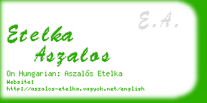 etelka aszalos business card